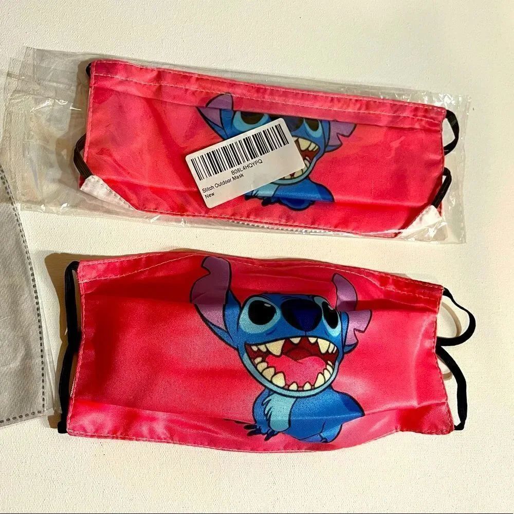 Disney Stitch set of 2 face masks NWT